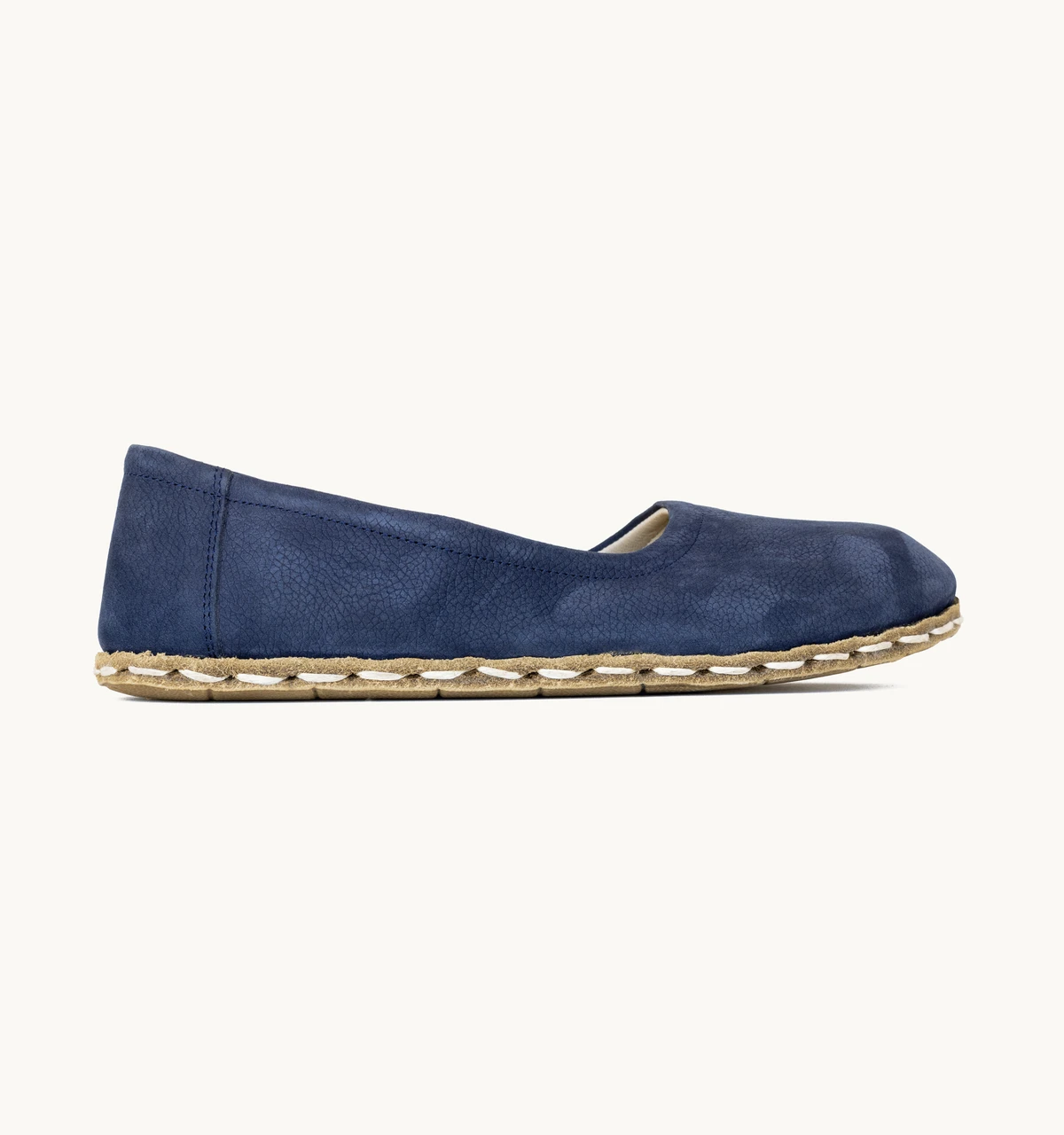 Women's Barefoot Leather Ballet Flat — Navy
