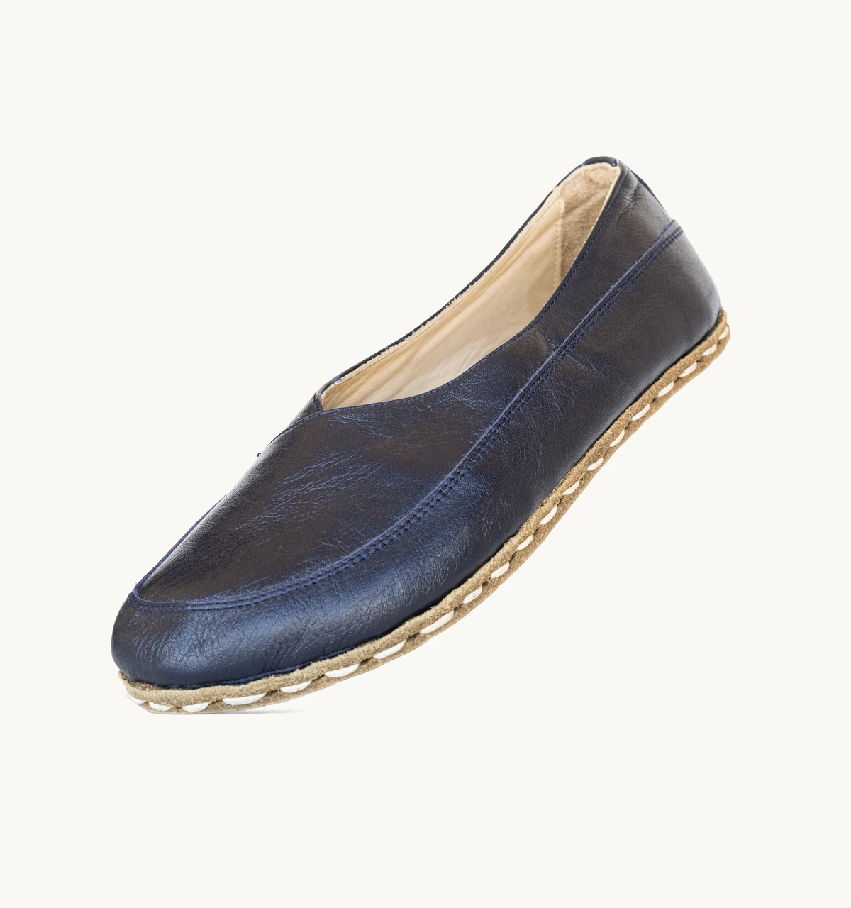 Women's Barefoot Leather Flat — Indigo