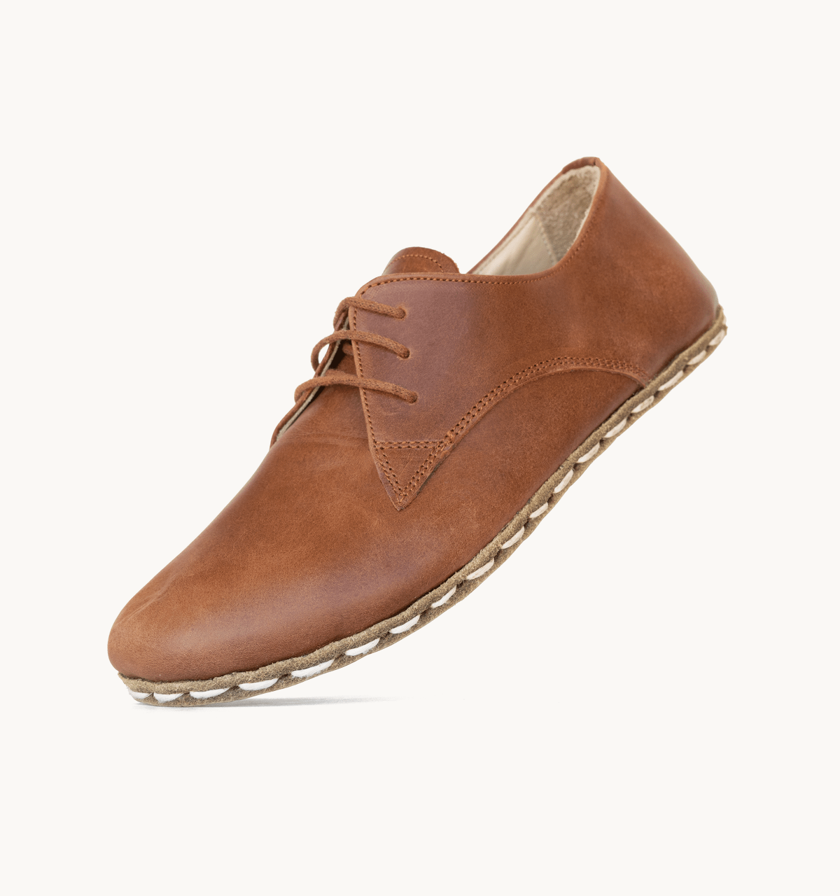 Men's Barefoot Leather Oxford — Umber