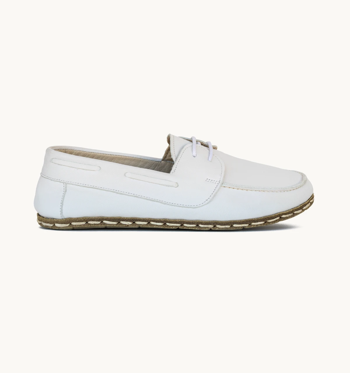 Women's Barefoot Leather Boat Shoe — Cloud
