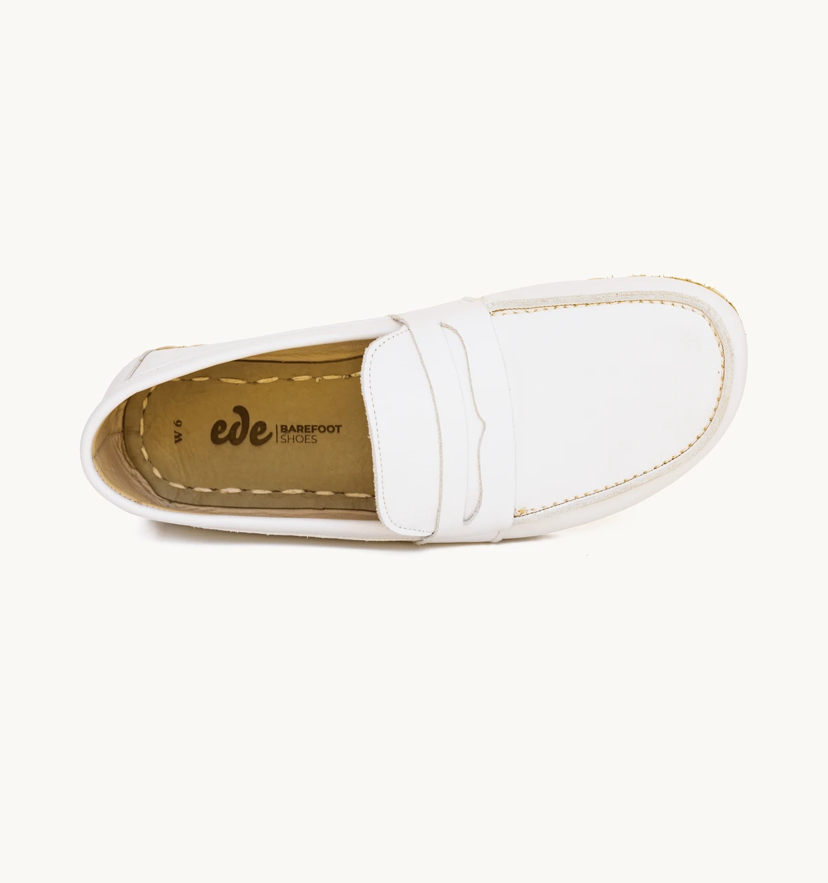Women's Barefoot Leather Penny Loafer — Cloud