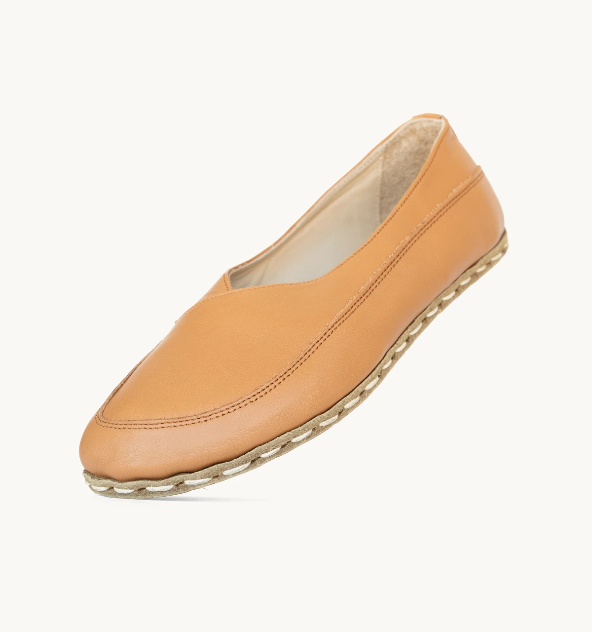 Women's Barefoot Leather Flat — Sunset