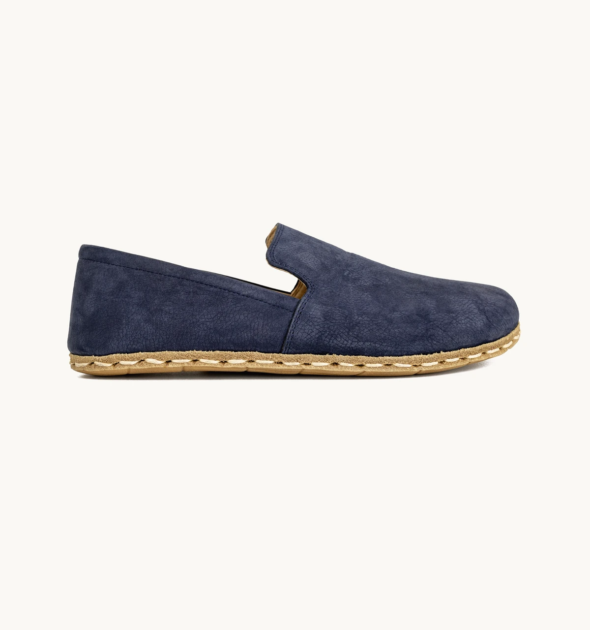 Men's Barefoot Leather Loafer — Navy Nubuck