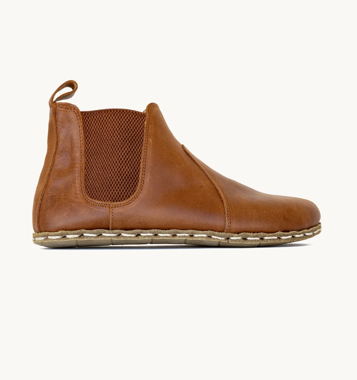 Women's Barefoot Leather Chelsea Boot — Umber