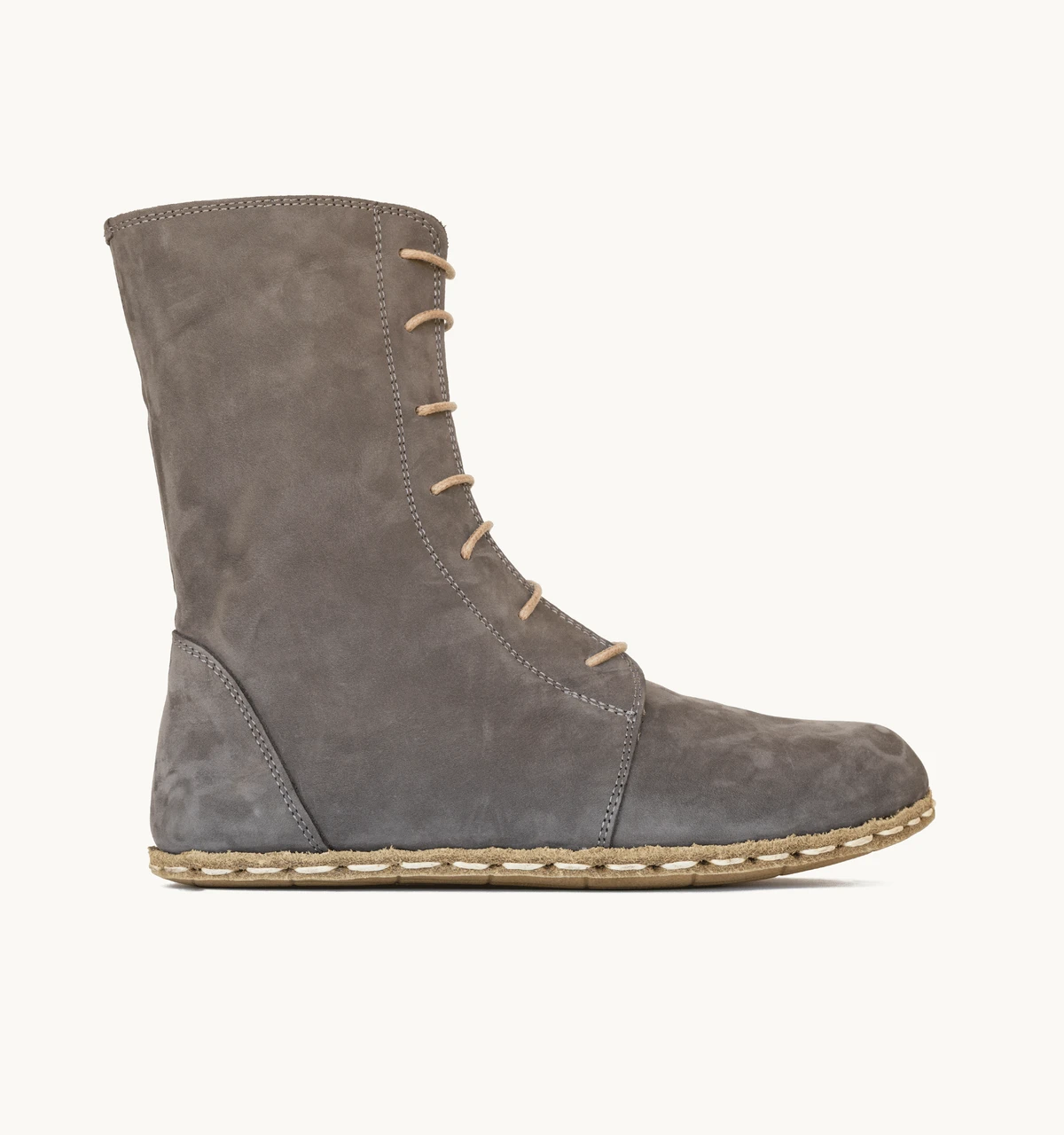 Women's Barefoot Leather Ankle Boot — Ashen Nubuck