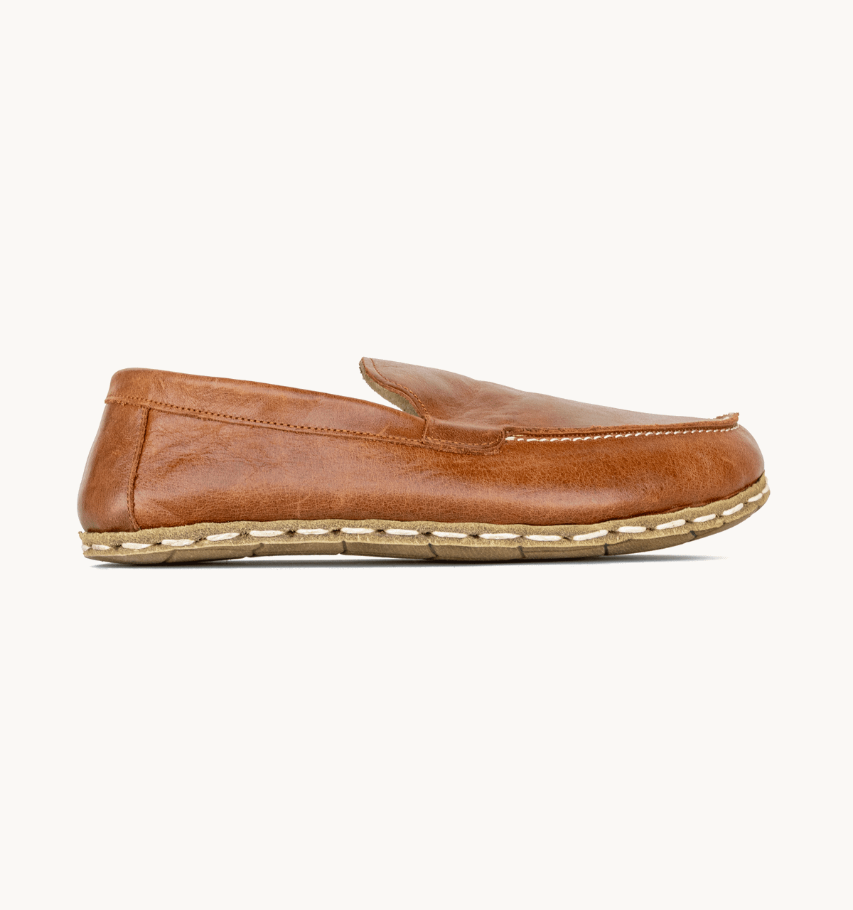 Men's Barefoot Leather Moccasin — Russet Antique