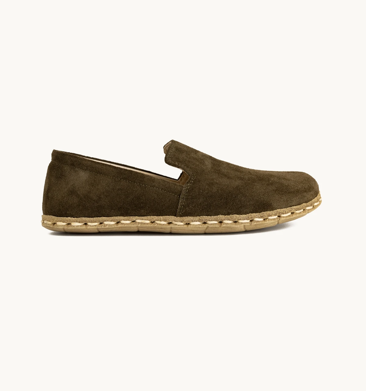 Women's Barefoot Leather Loafer — Moss