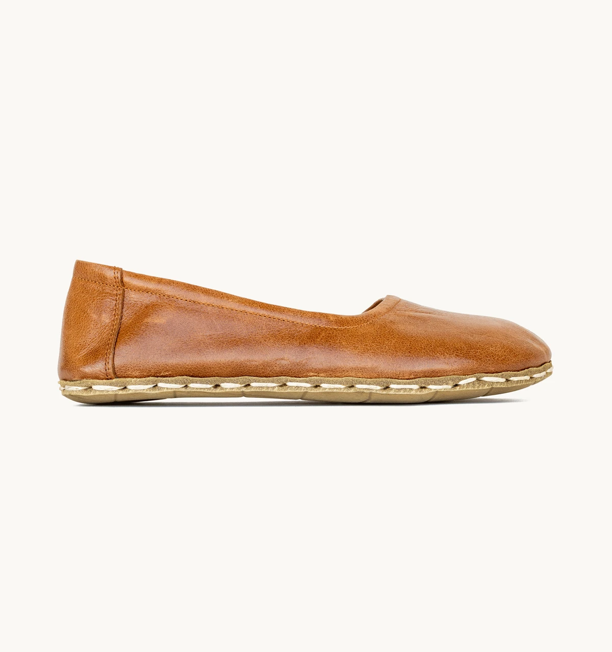 Women's Barefoot Leather Ballet Flat — Russet Antique