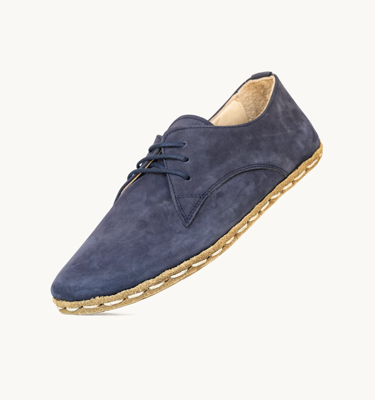 Women's Barefoot Leather Oxford — Navy