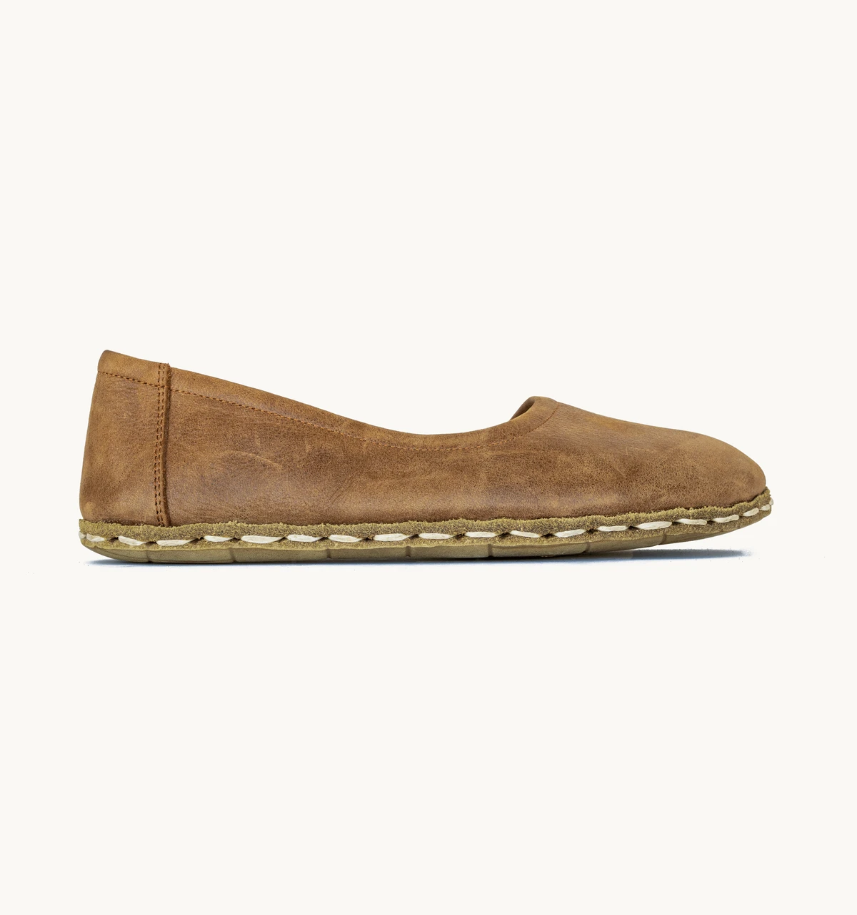 Women's Barefoot Leather Ballet Flat — Hickory