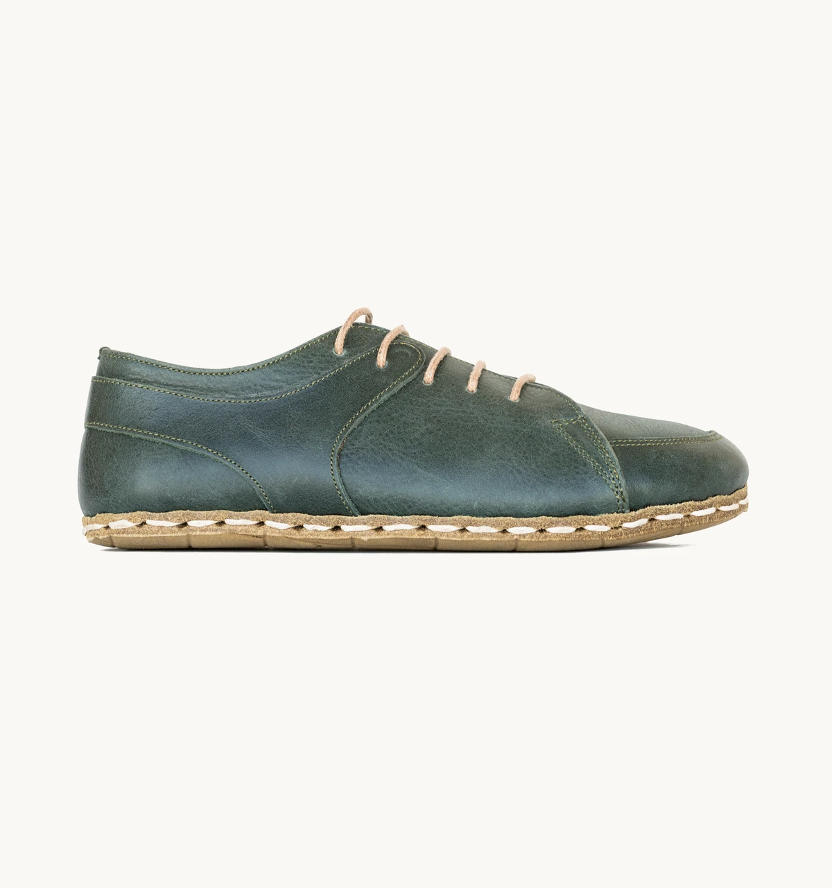 Men's Barefoot Leather Sneaker — Evergreen