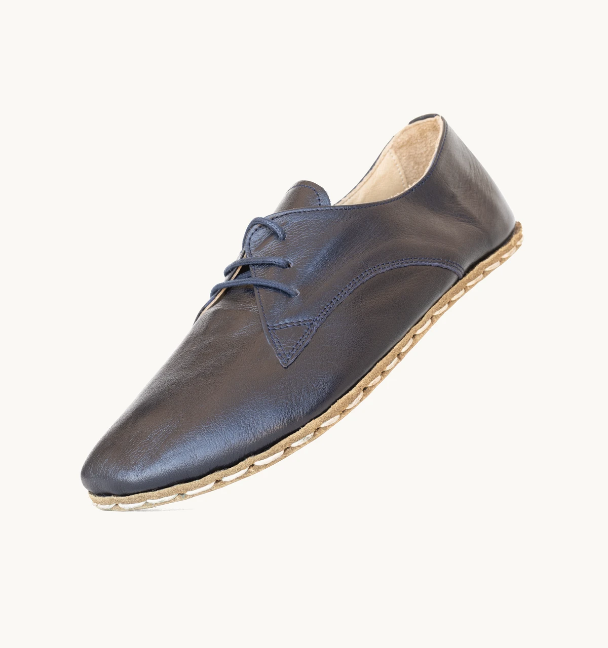 Women's Barefoot Leather Oxford — Indigo