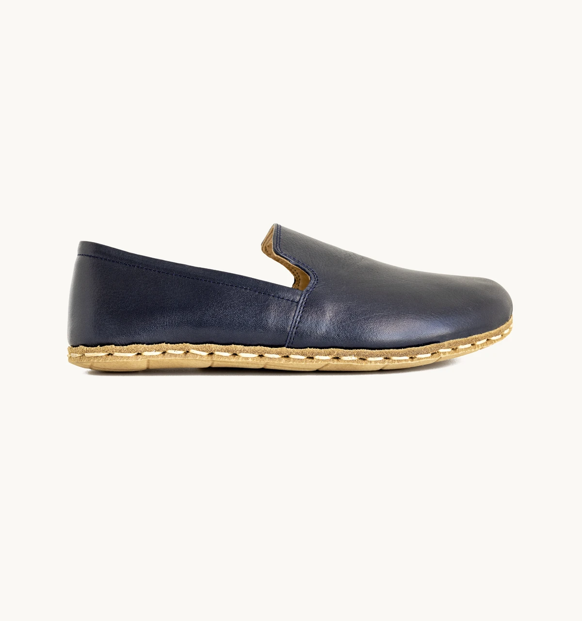 Men's Barefoot Leather Loafer — Indigo
