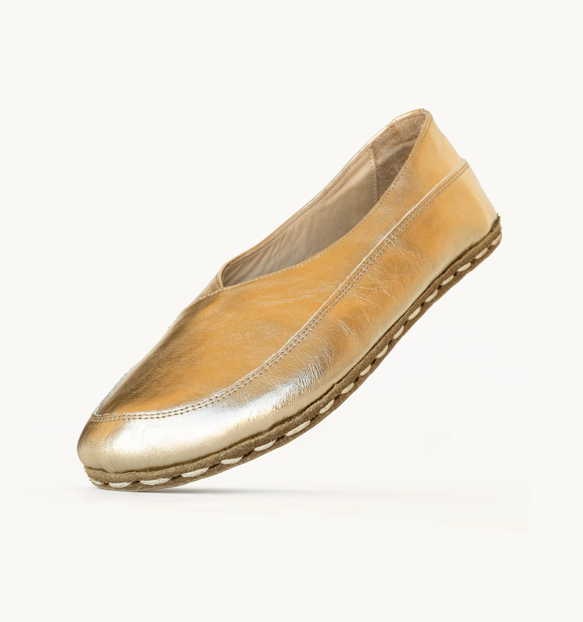 Women's Barefoot Leather Flat — Harvest Gold