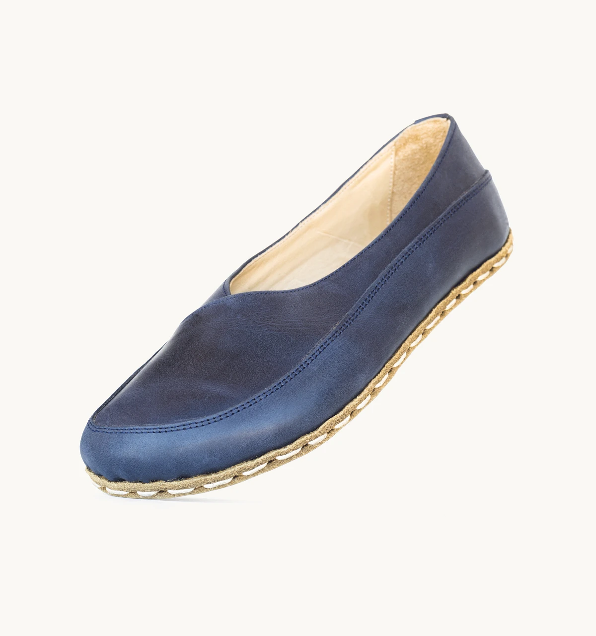 Women's Barefoot Leather Flat — Ocean