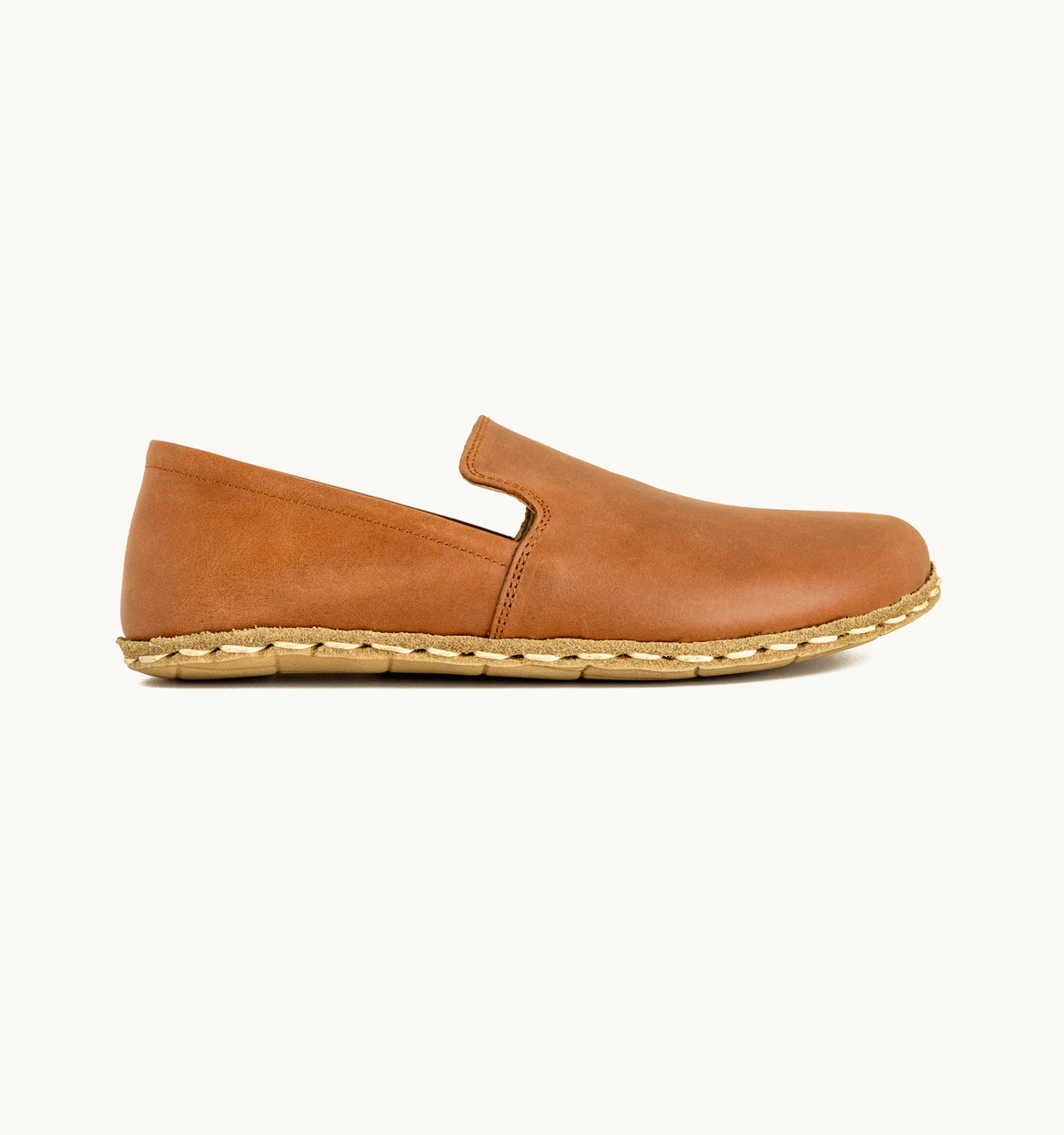 Men's Barefoot Leather Loafer — Umber