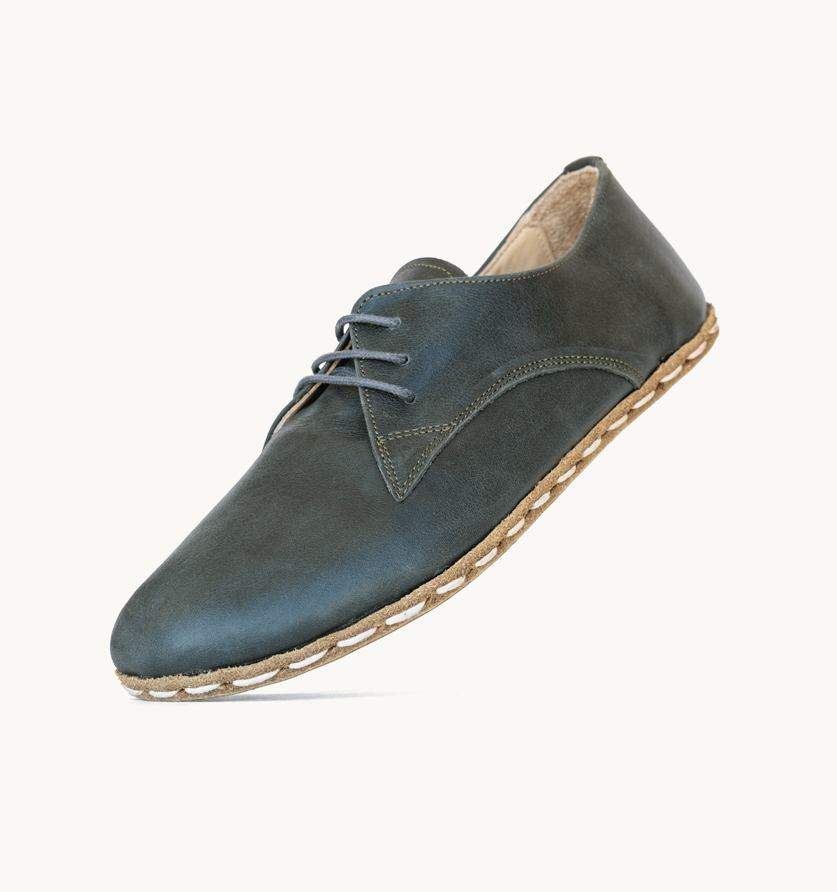 Men's Barefoot Leather Oxford — Evergreen