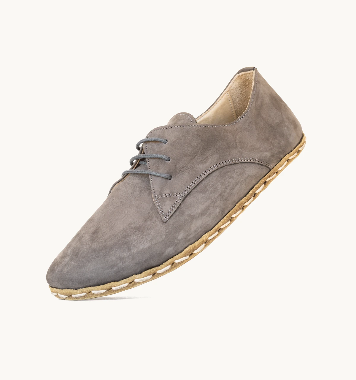 Women's Barefoot Leather Oxford — Ashen