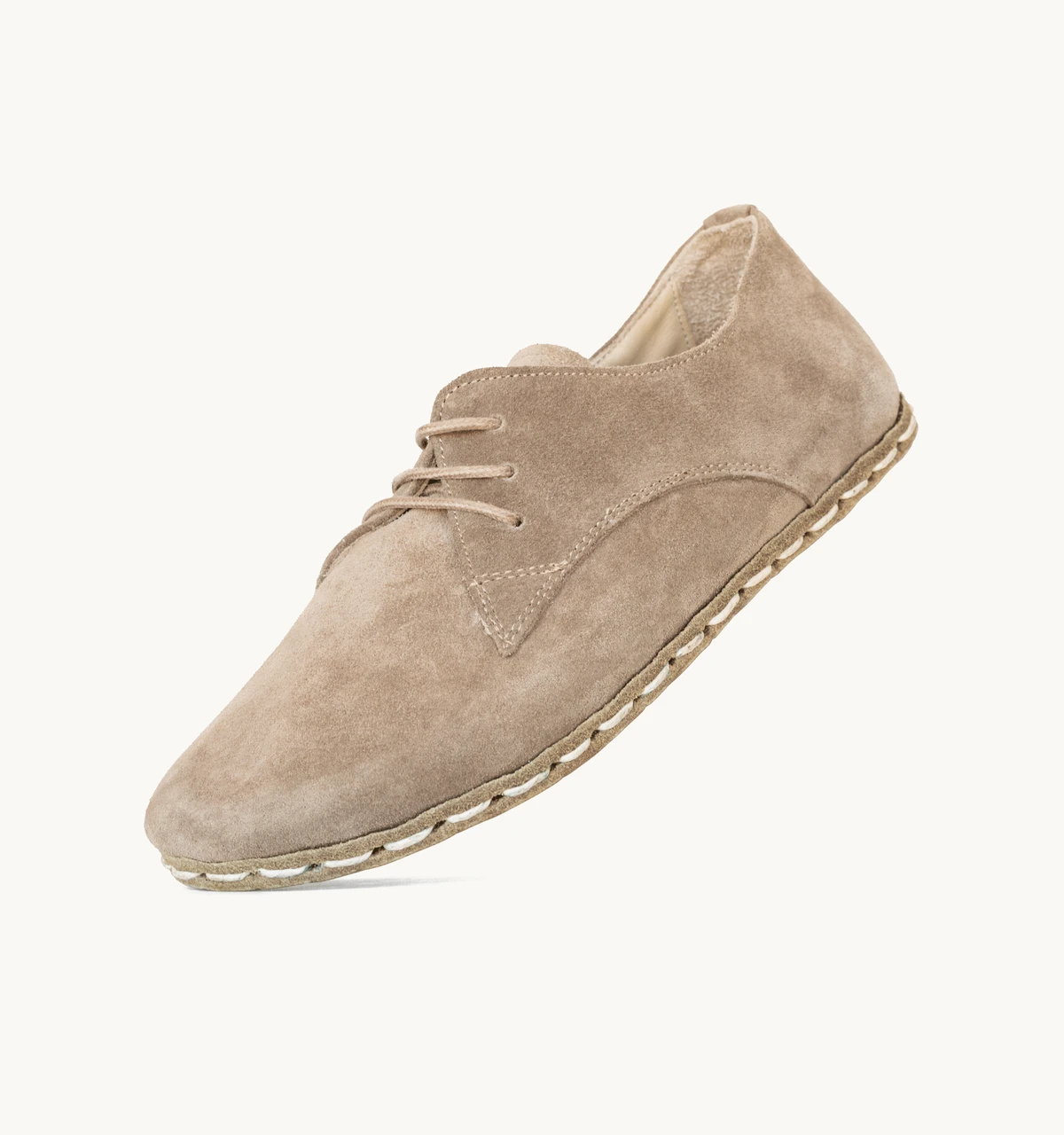 Women's Barefoot Leather Oxford — Beige Dawn
