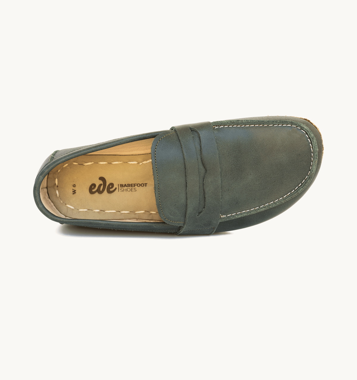Men's Barefoot Leather Penny Loafer — Evergreen