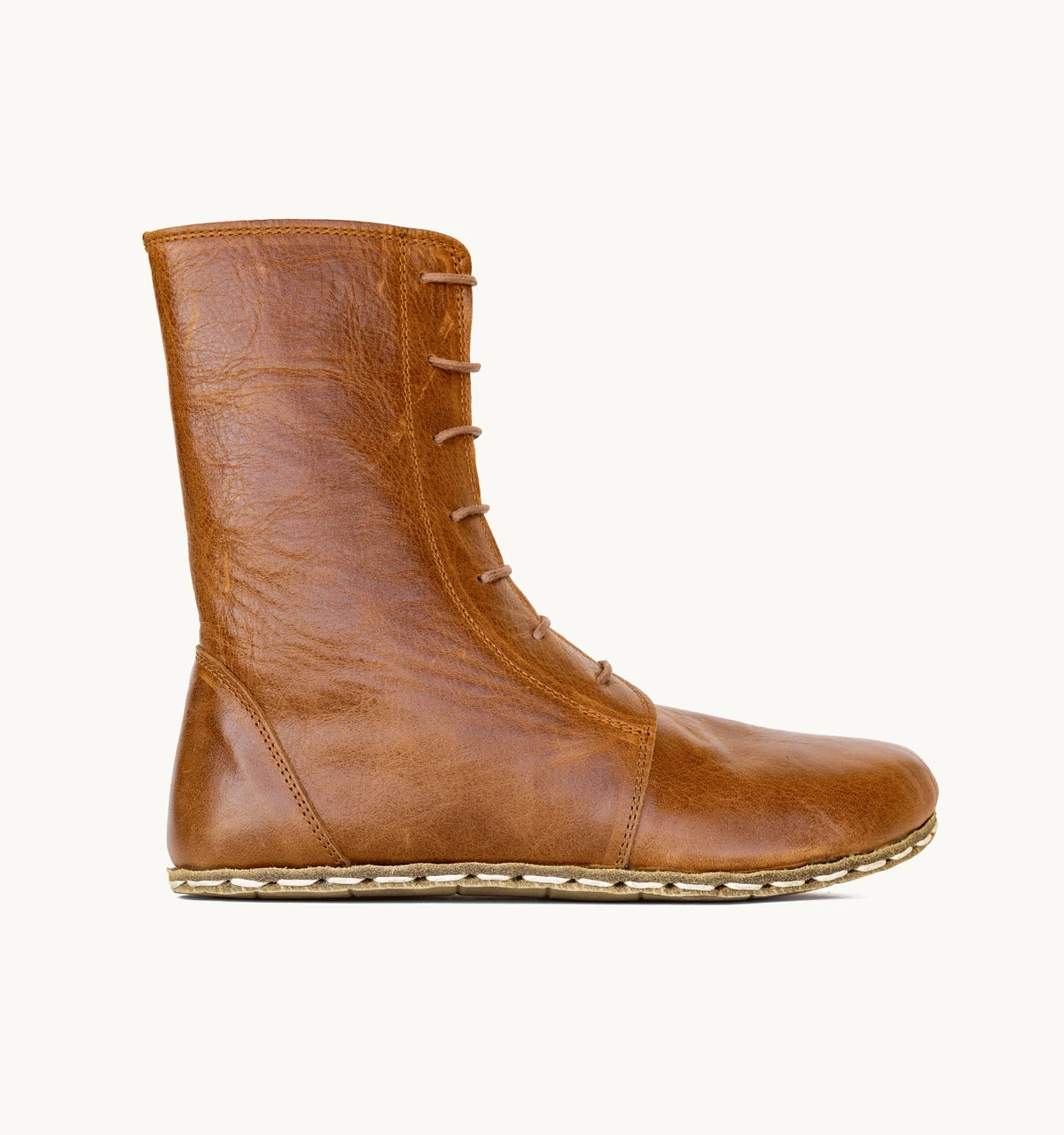 Women's Barefoot Leather Ankle Boot — Russet Antique