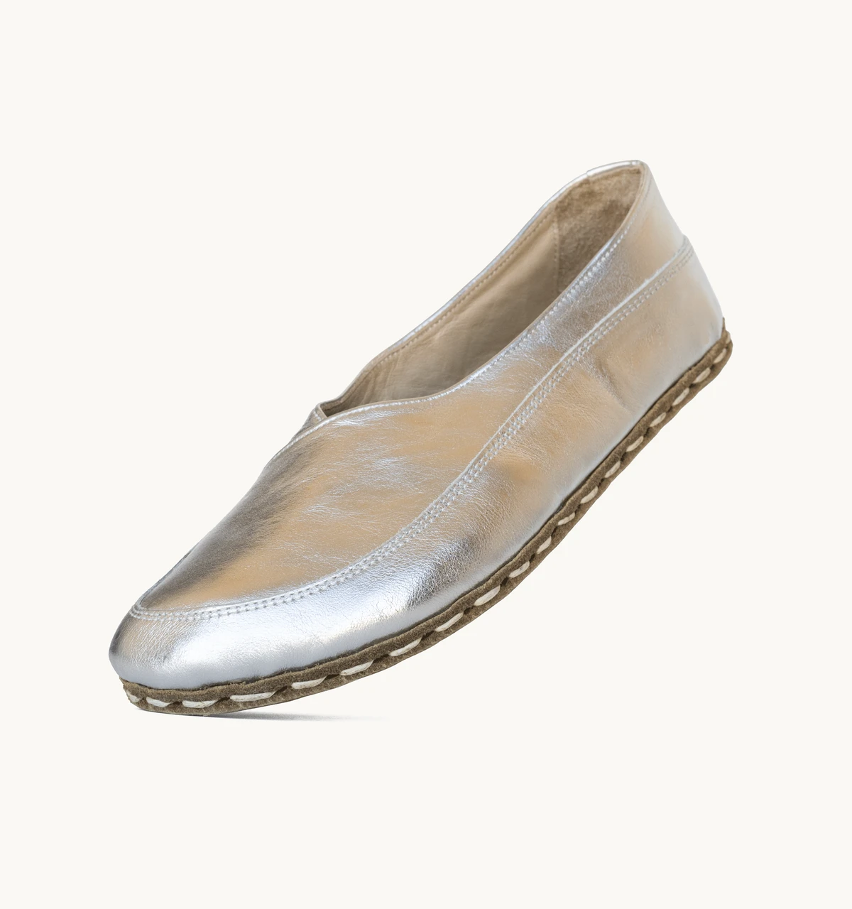 Women's Barefoot Leather Flat — Moonlight