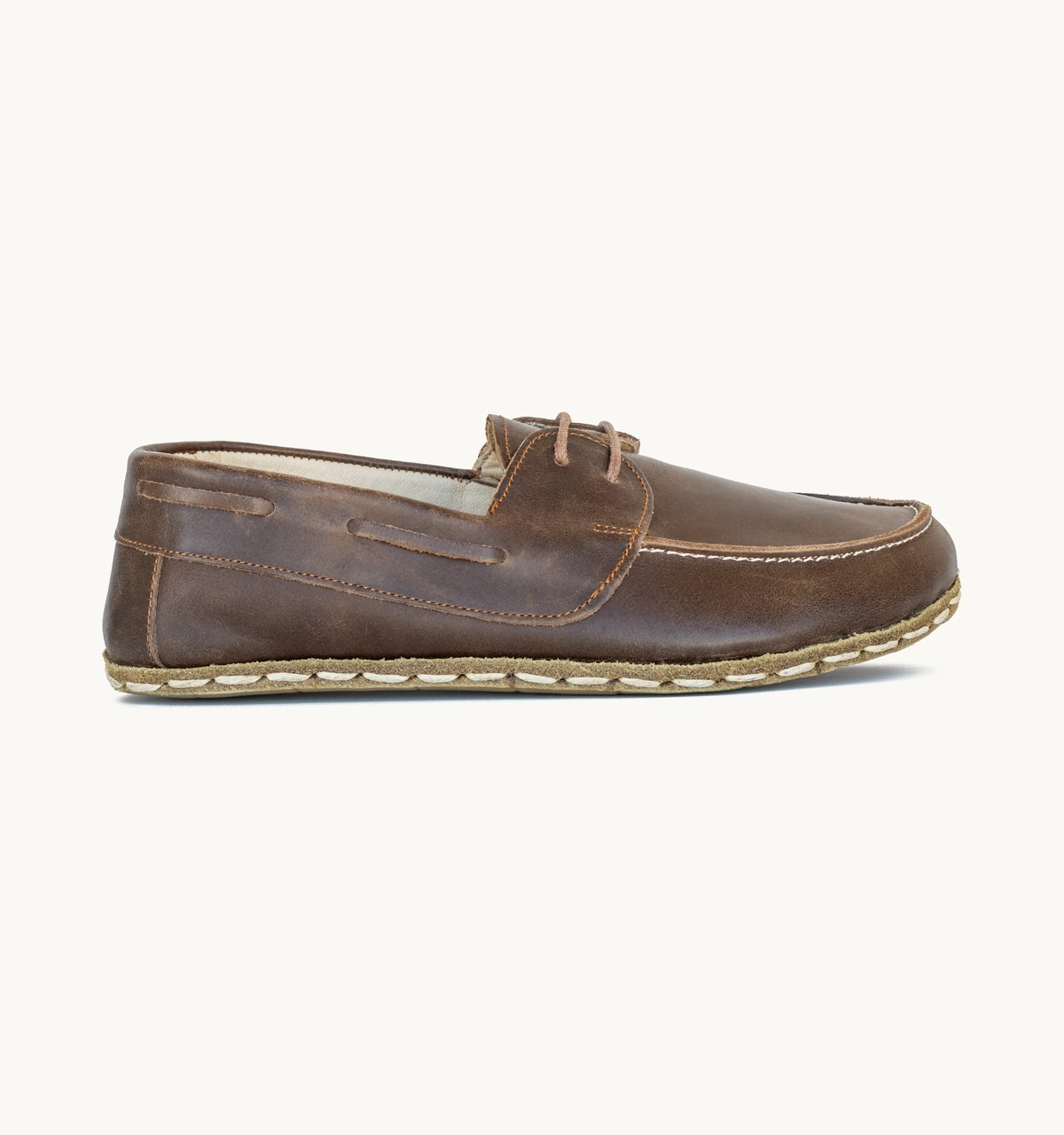 Men's Barefoot Leather Boat Shoe — Earth Crazy