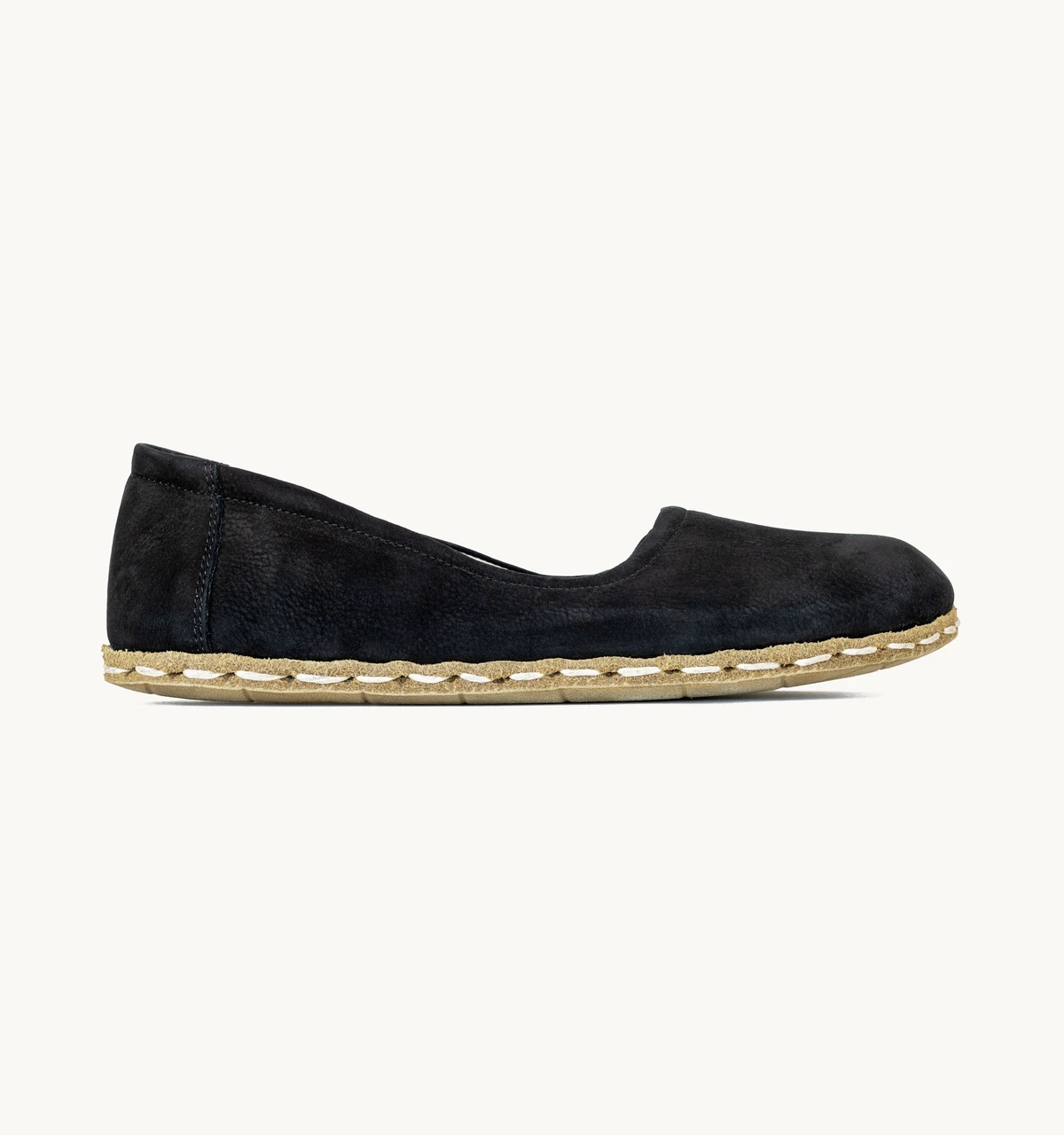 Women's Barefoot Leather Ballet Flat — Midnight Nubuck