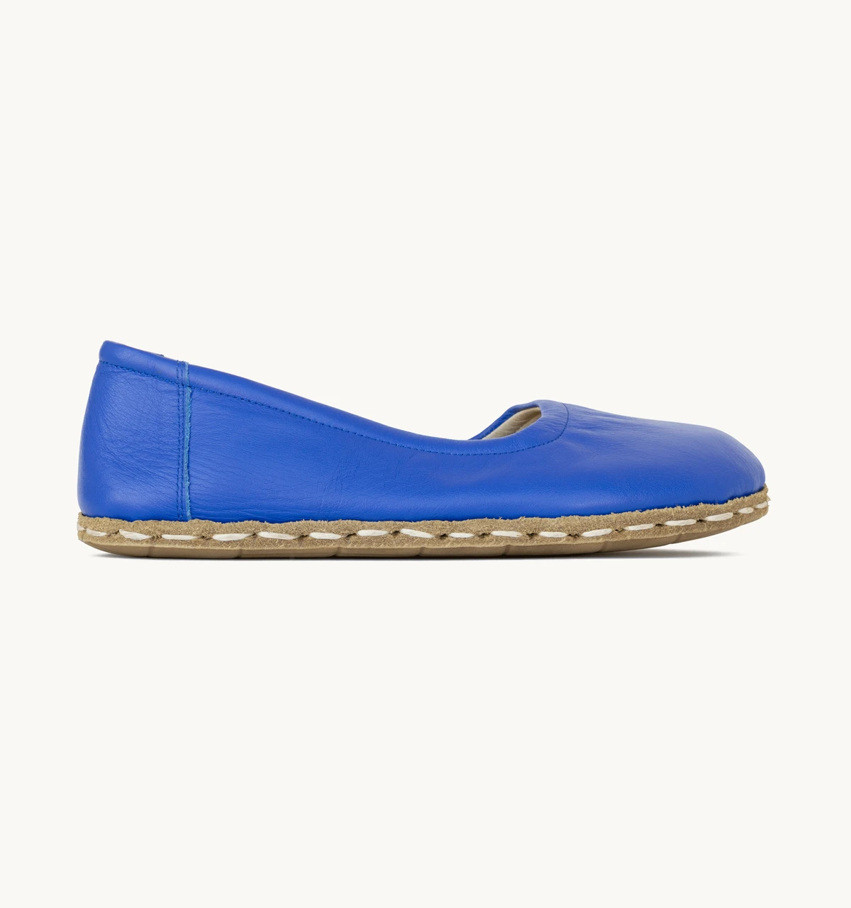 Women's Barefoot Leather Ballet Flat — Azure