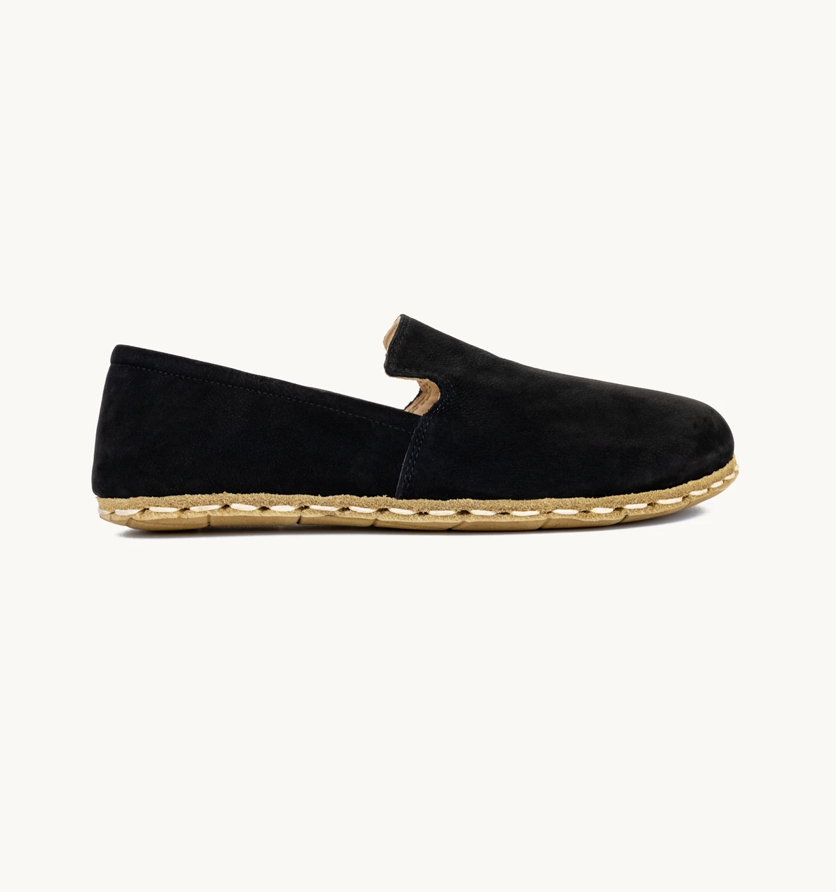 Men's Barefoot Leather Loafer — Midnight Nubuck