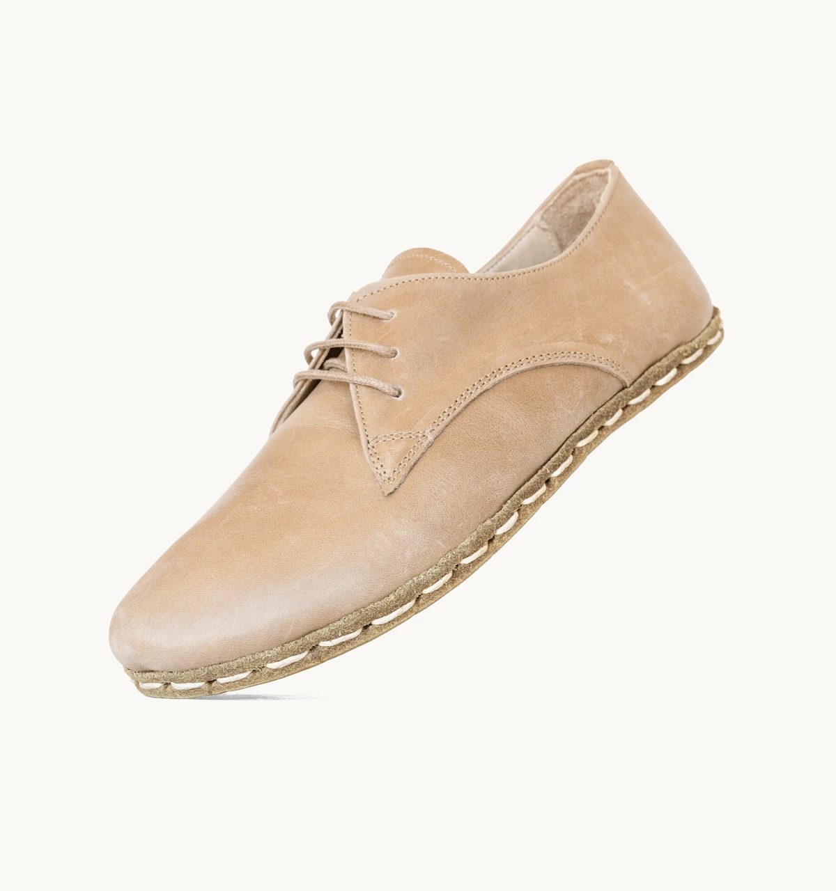 Women's Barefoot Leather Oxford — Sand