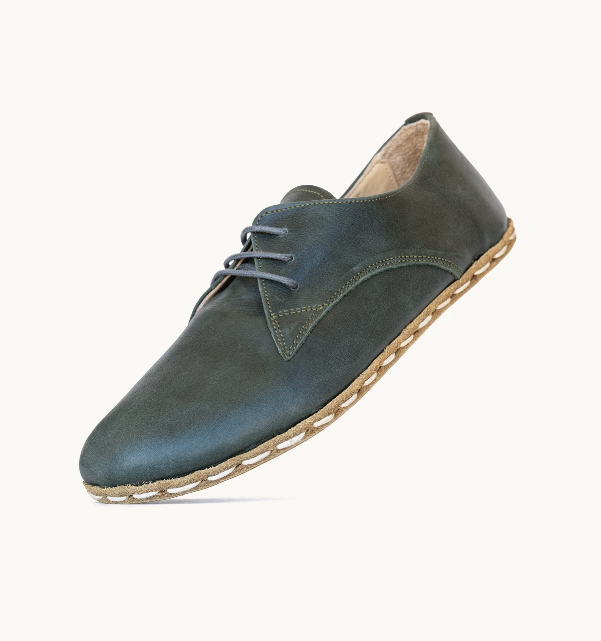 Women's Barefoot Leather Oxford — Evergreen