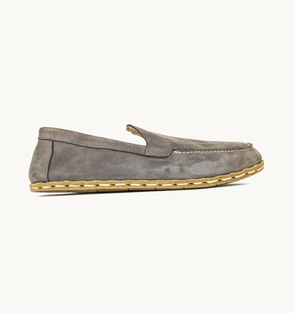 Women's Barefoot Leather Moccasin — Ashen Nubuck