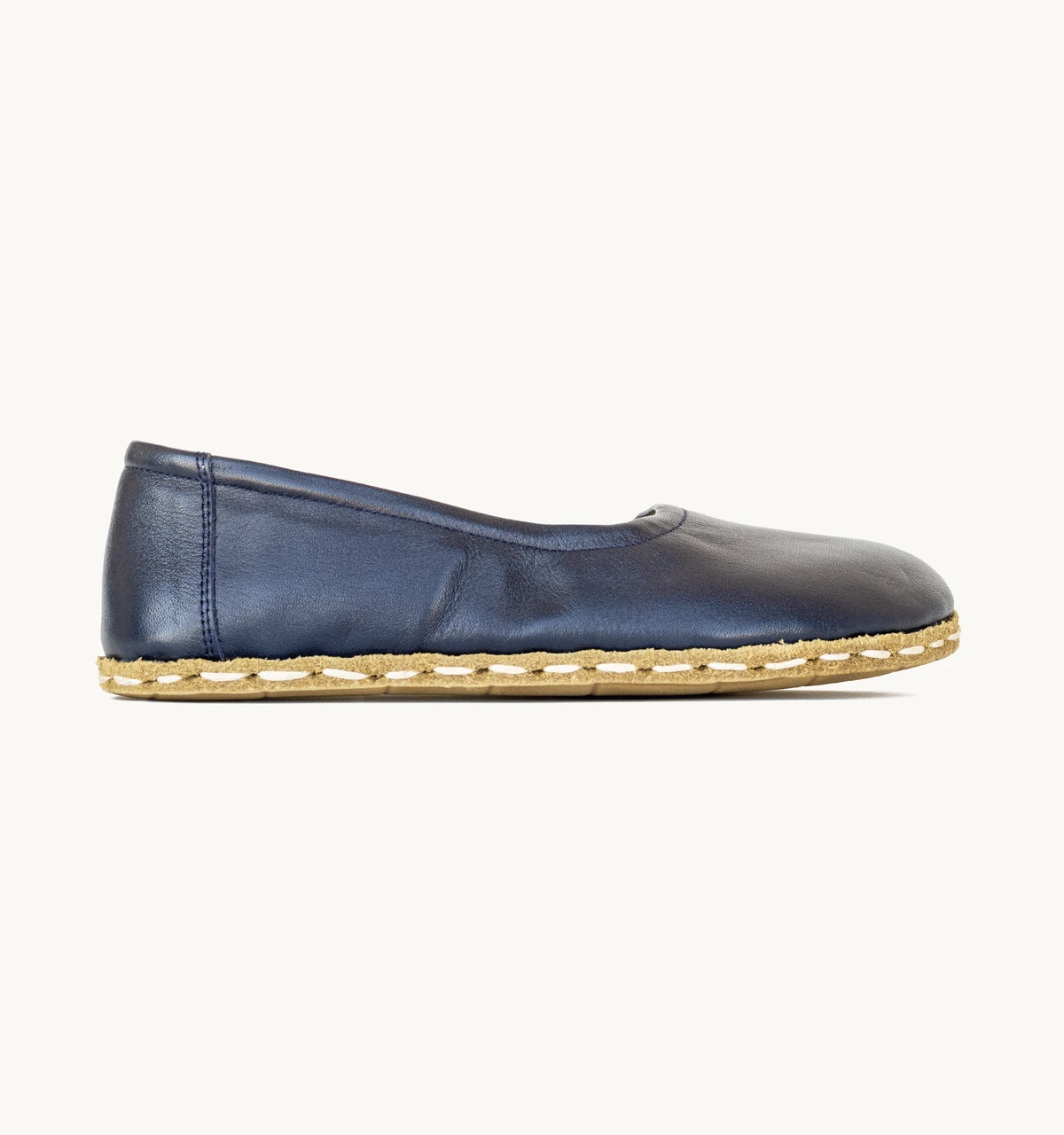 Women's Barefoot Leather Ballet Flat — Indigo