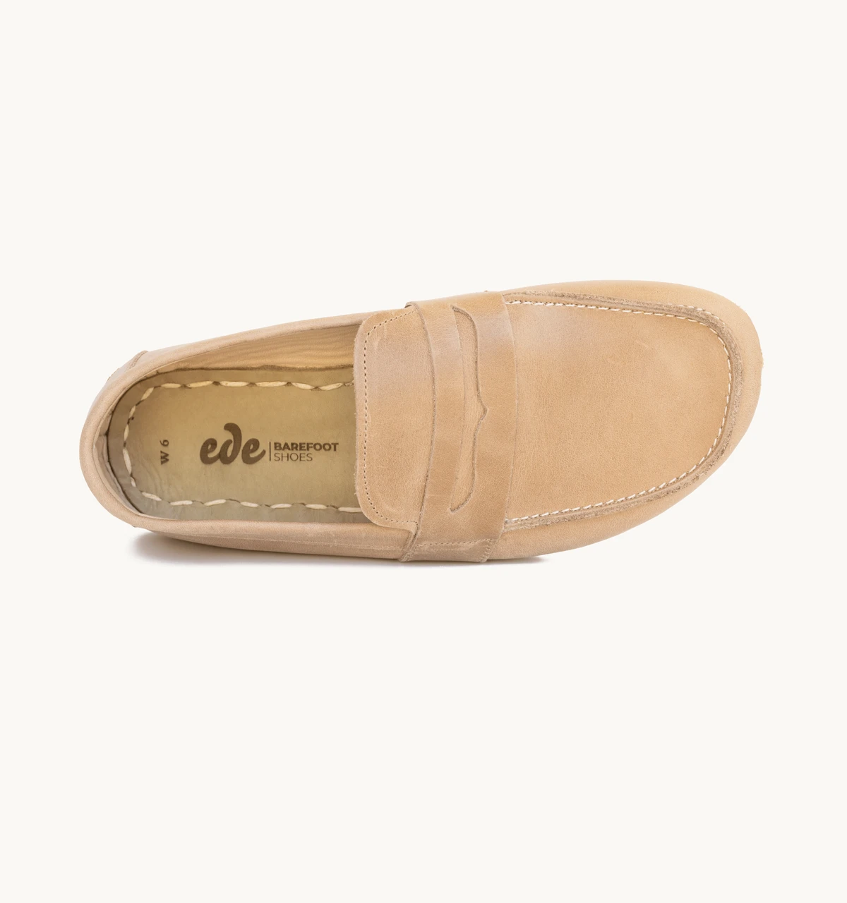 Women's Barefoot Leather Penny Loafer — Sand