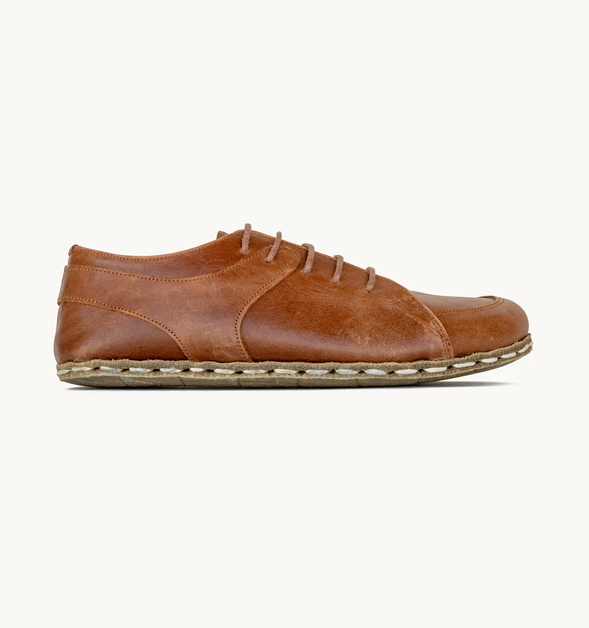Men's Barefoot Leather Sneaker — Umber Crazy
